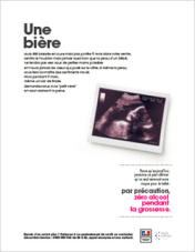 Affiche de la campagne "Zéro alcool pendant la grossesse"
