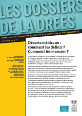 Couverture du rapport de la DREES sur les déserts médicaux