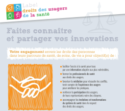 Infographie présentant le label droits des usagers de la santé