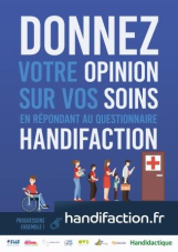 Affiche de promotion du questionnaire Handifaction