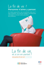 Affiche de la campagne pour faire connaître ses droits pour la fin de vie